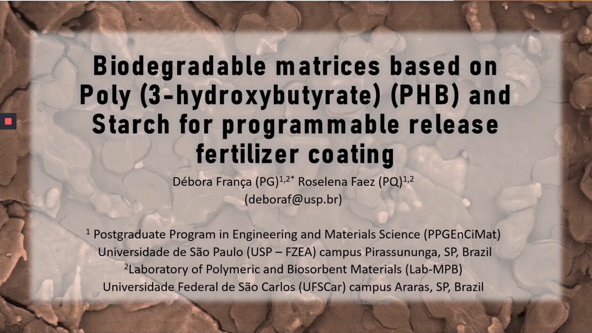 Biodegradable matrices based on Poly (3-hydroxybutyrate) (PHB) and ...