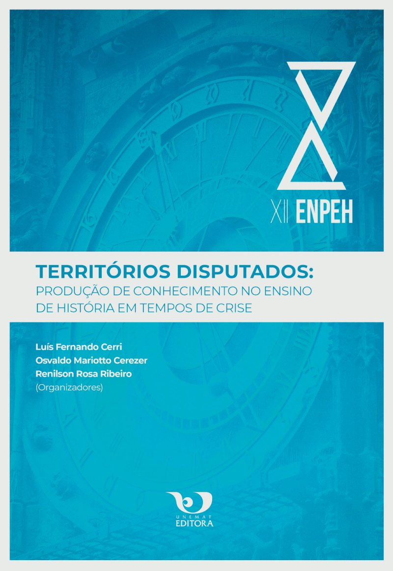 Capa de Territórios disputados: produção de conhecimento no ensino de história em tempos de crise